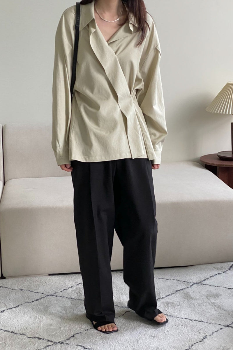 Wrap Tencel Shirt