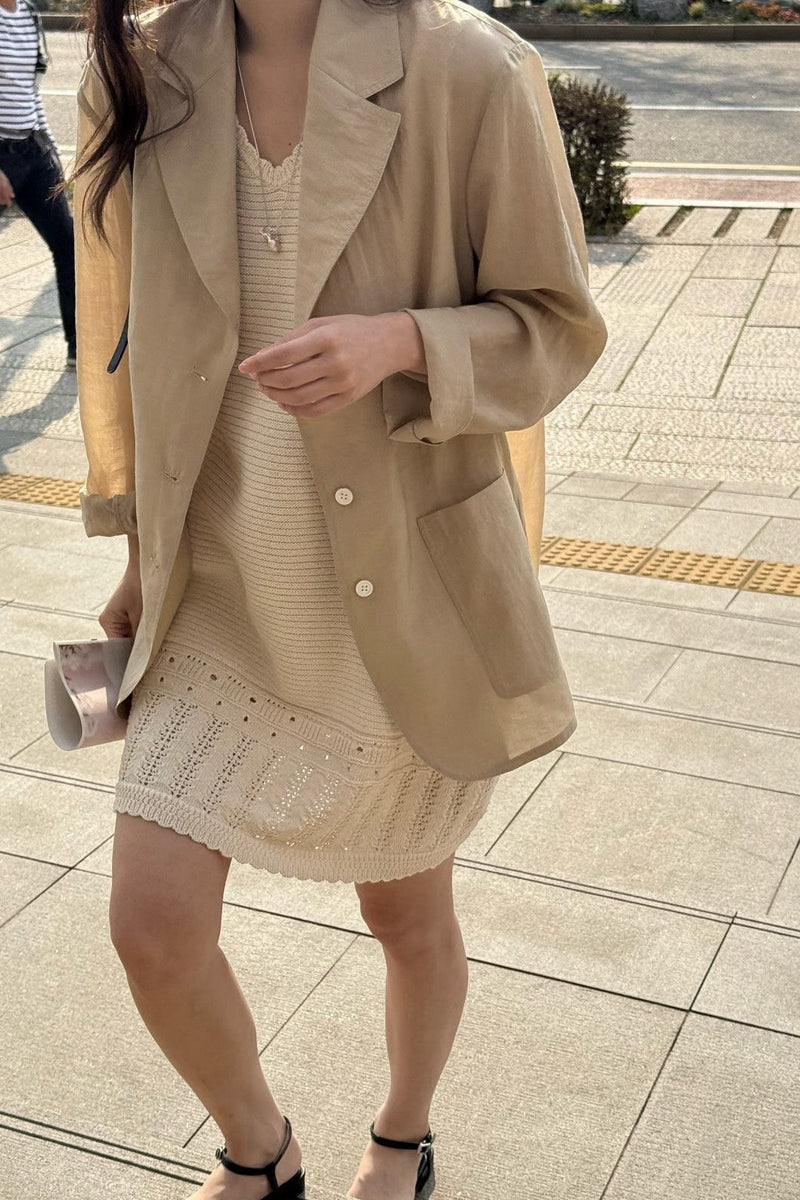 Linen Breeze Knit Dress