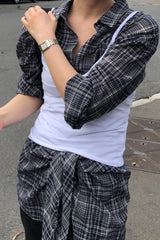 Plaid Wrap Shirt