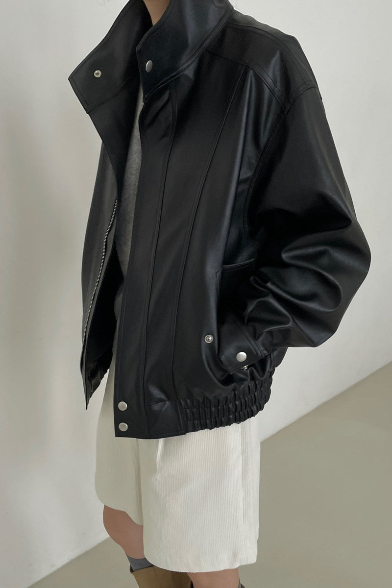 Leather Bomber Jacket