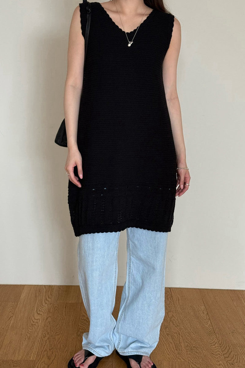 Linen Breeze Knit Dress