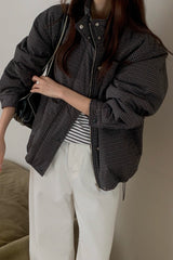 Plaid Bonded Blouson