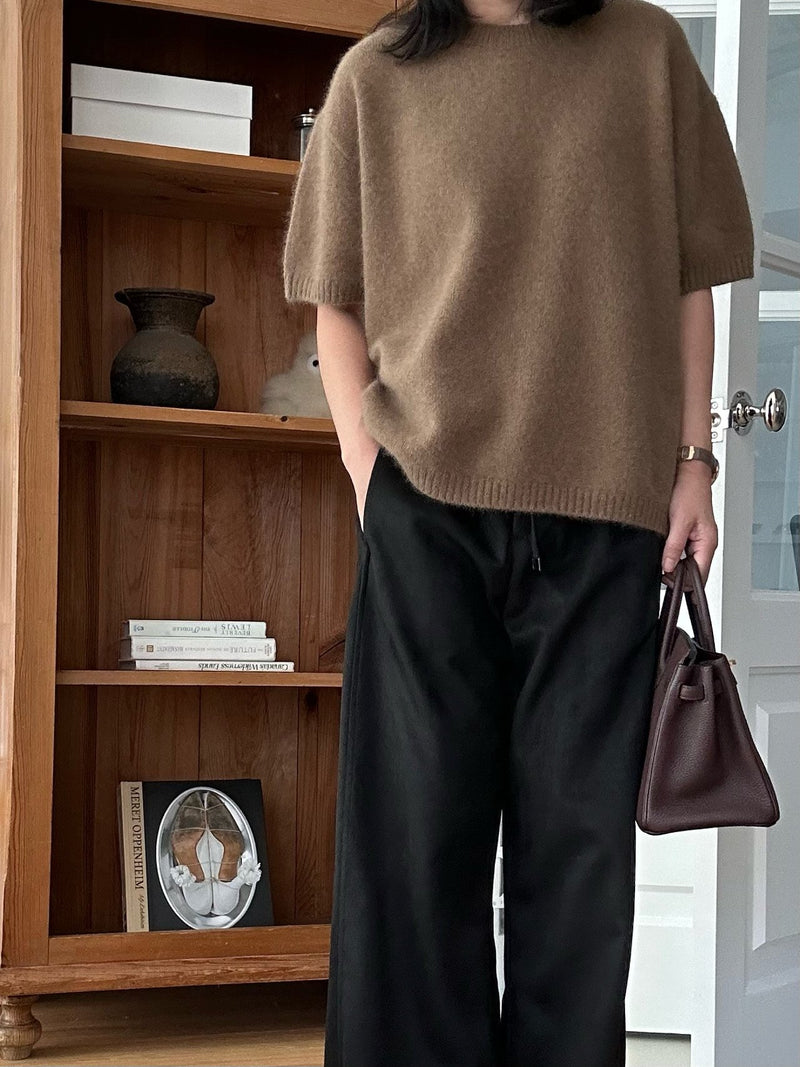 Cashmere Short Slv Knit