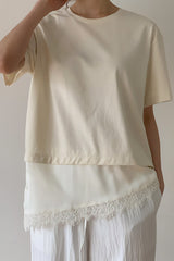 Asymmetric Lace Tee