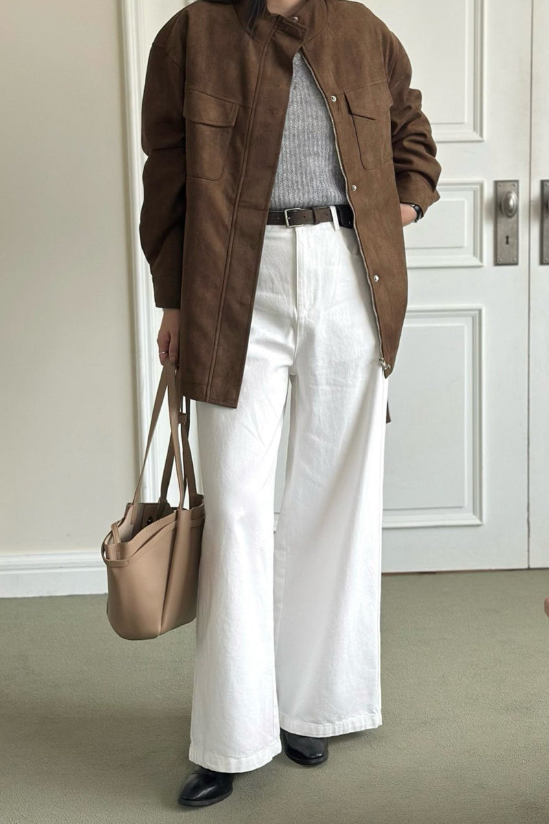 Classic Belted Wide Pants (Belt included)