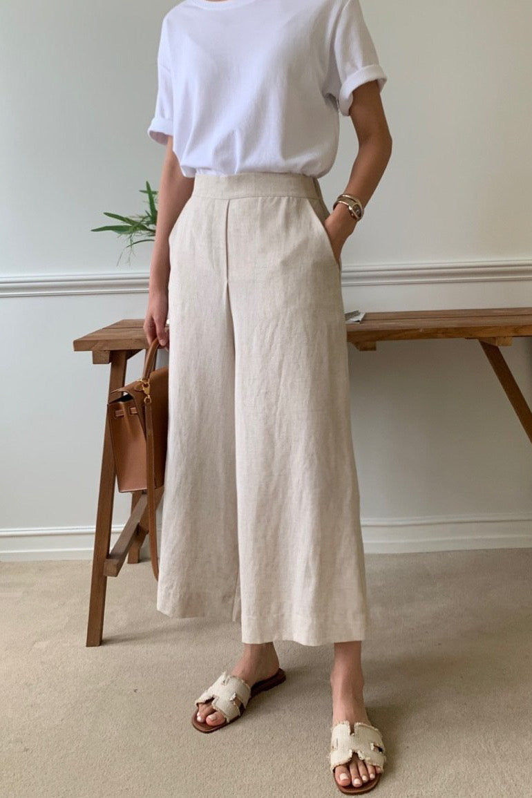 Tencel Wide Banded Pants