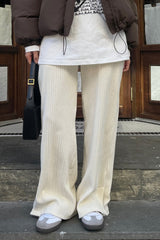 Loose Corduroy Banded Pants