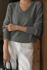 Cashmere V-neck Knit