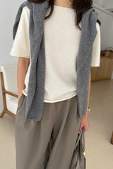 Fine Wool Short Slv Knit