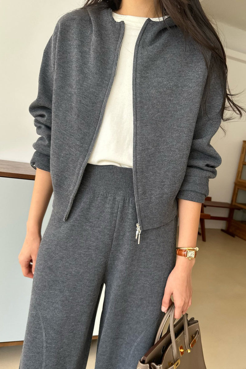 Luxe Knit Zip Hoodie