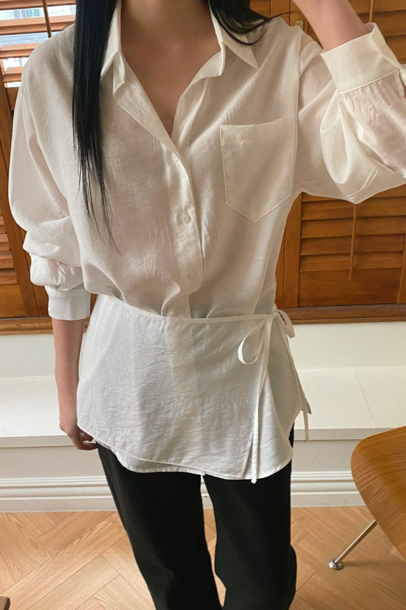 Silky Apron Shirt (Detachable)