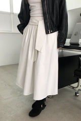 Waist Tie A-Line Skirt