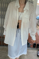 Linen Stripe Loose Shirt