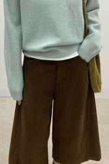 Crop Corduroy Banded Pants