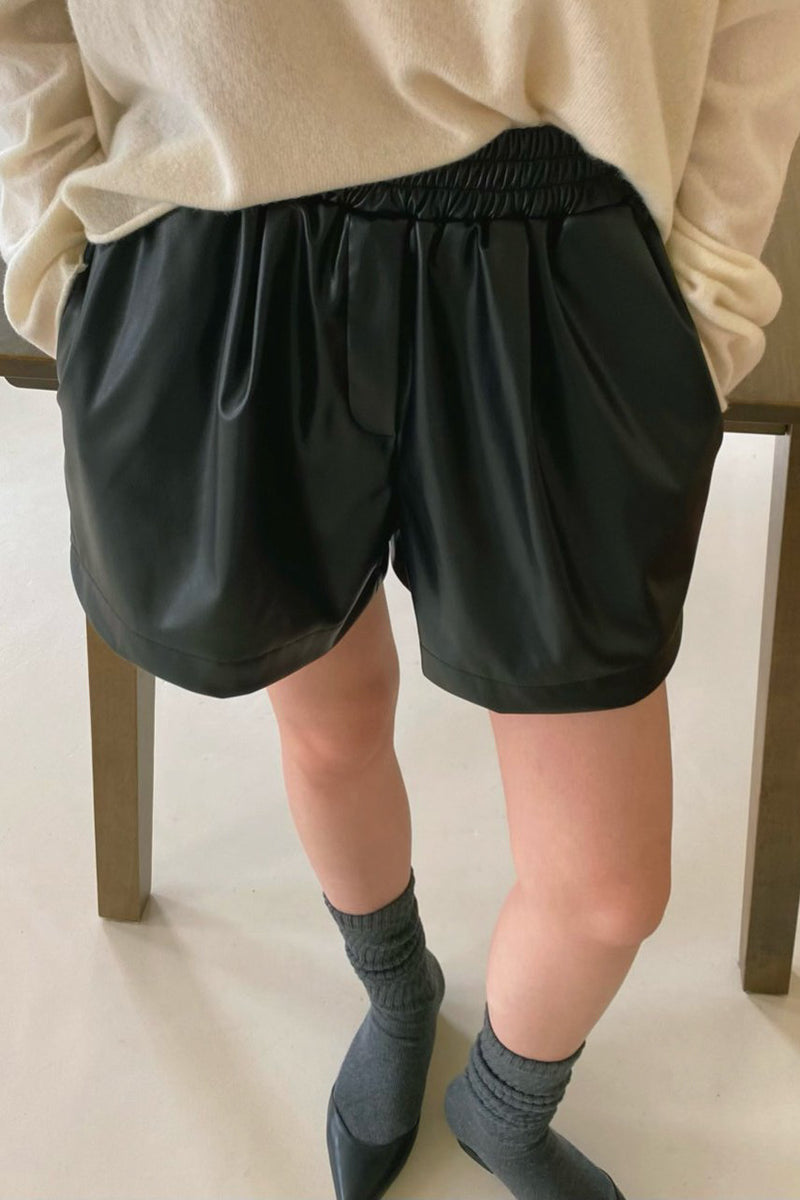 Ella Leather Shorts