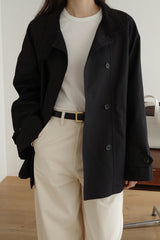 High Neck Half Trench Coat
