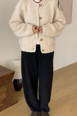 Raccoon Knit Pants, women's raccoon wool knit pants