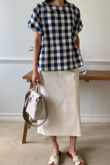 Big Gingham Blouse