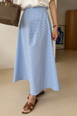 Gingham Side-Twist Maxi