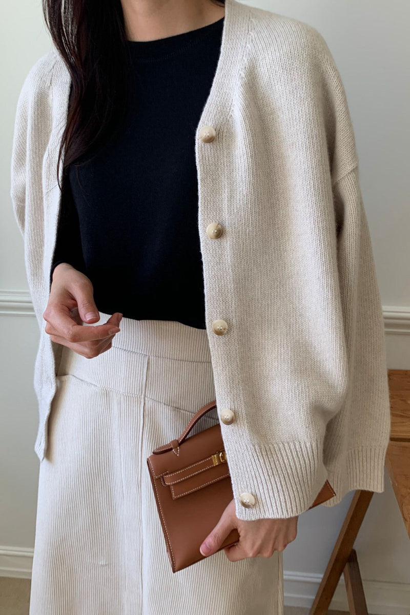 Modern Button Cardigan