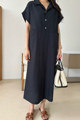 Side Pocket Shirt Dress