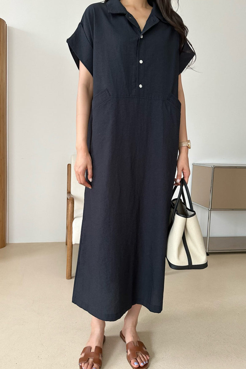 Side Pocket Shirt Dress