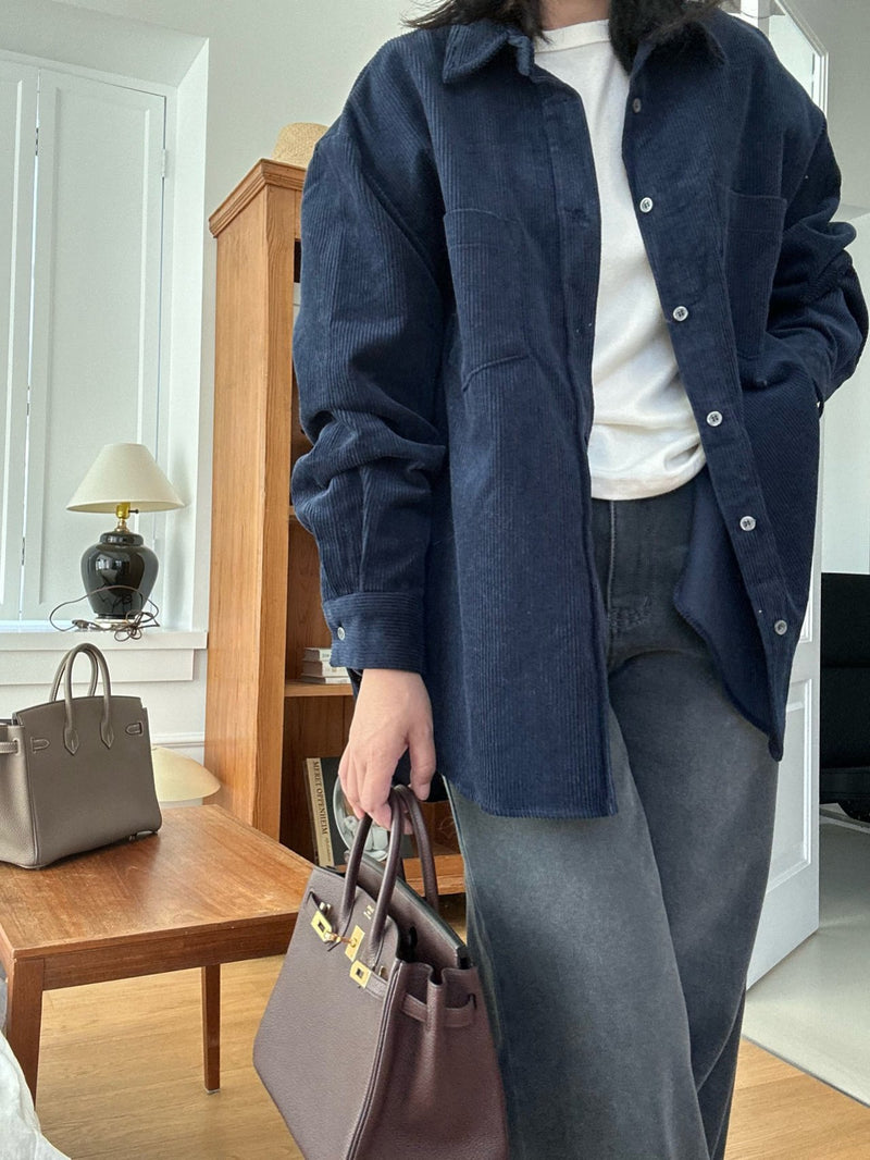 Boxy Pocket Corduroy Shirt