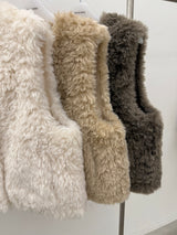 Soft Faux Fur Vest Jacket