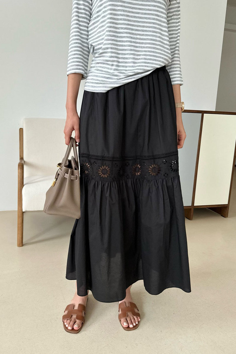 Lace Panel Skirt