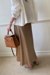 Elegant Satin Flare Skirt