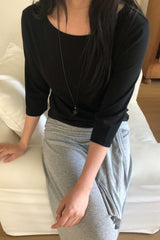 Boatneck Elbow Sleeve Tee
