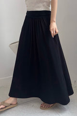 Modal Gathered Maxi Skirt