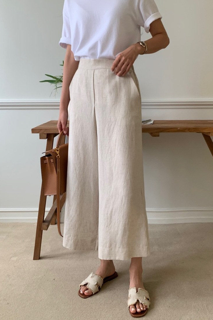 Tencel Wide Banded Pants