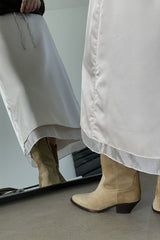 Layered Satin Skirt