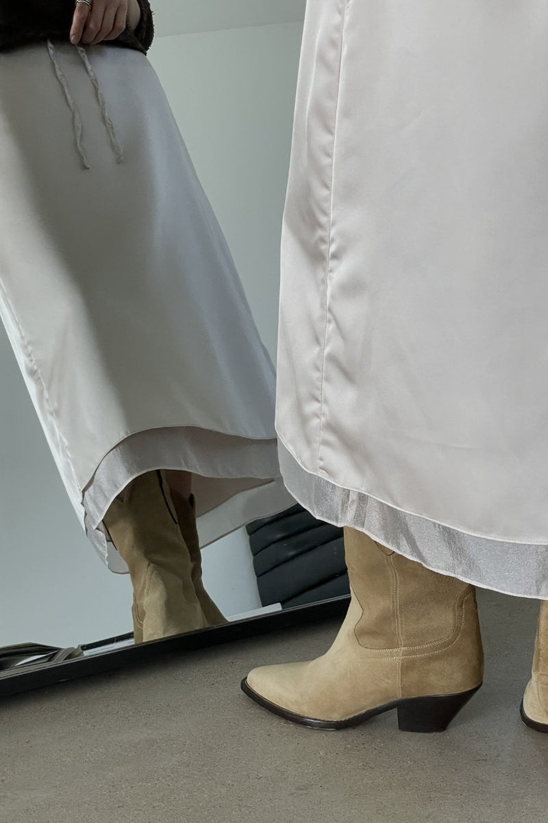 Layered Satin Skirt