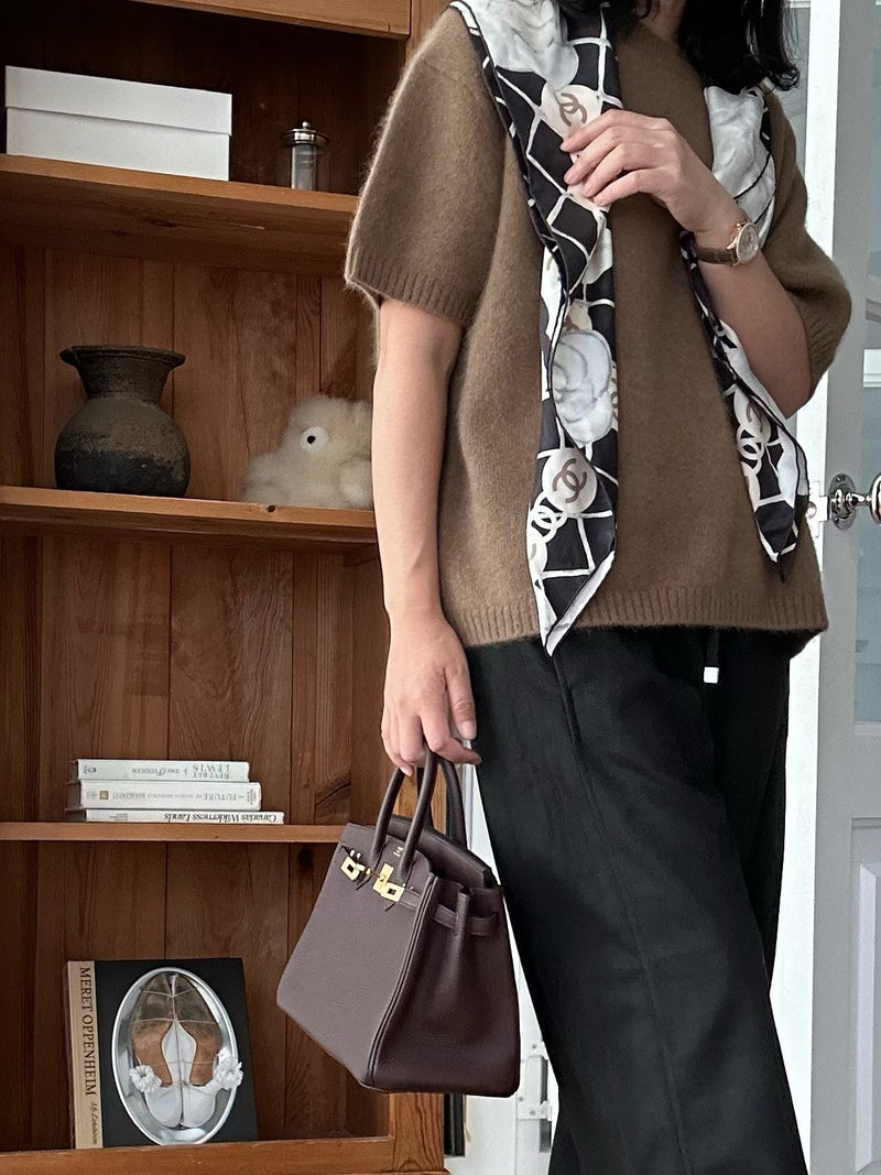 Cashmere Short Slv Knit