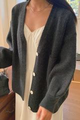One Pocket Wool Cardigan
