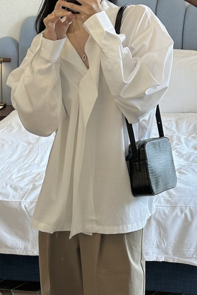 Wrap Tencel Shirt