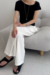 Asymmetric Off-Shoulder Knit Top