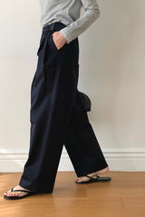 Classic Belted Cotton Pants