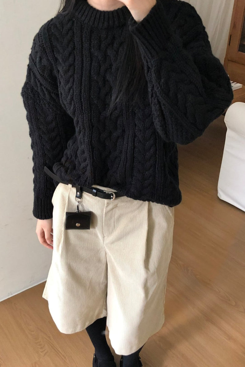 Classic Chunky Cable Sweater