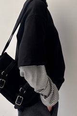 Stripe Sleeve Layered Tee