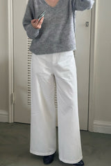 Classic Belted Wide Pants (Belt included)