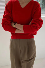 Volume V-neck Knit