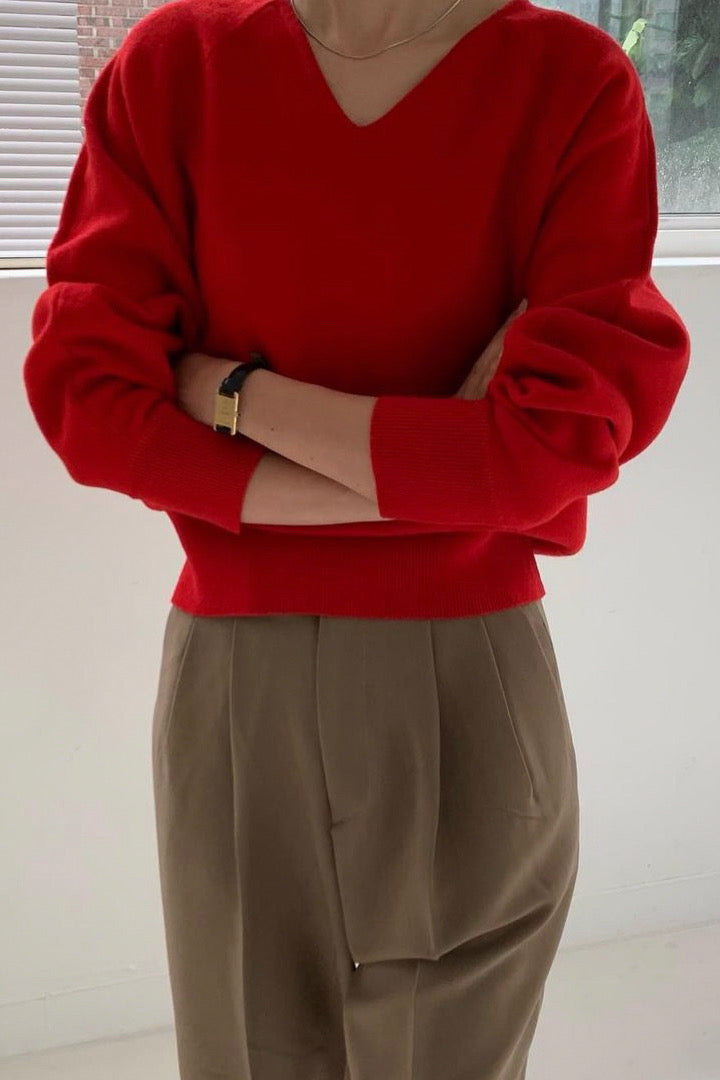 Volume V-neck Knit