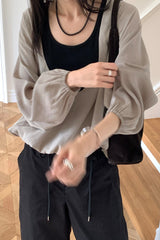 Deep U Neck Blouse