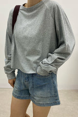 Casual Raglan Crop Tee