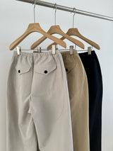 Curved-Seam Cotton Slacks