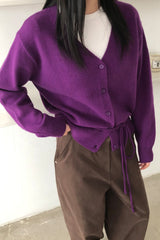 Soft Tie Waist Cardigan