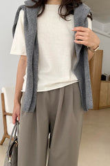 Fine Wool Short Slv Knit
